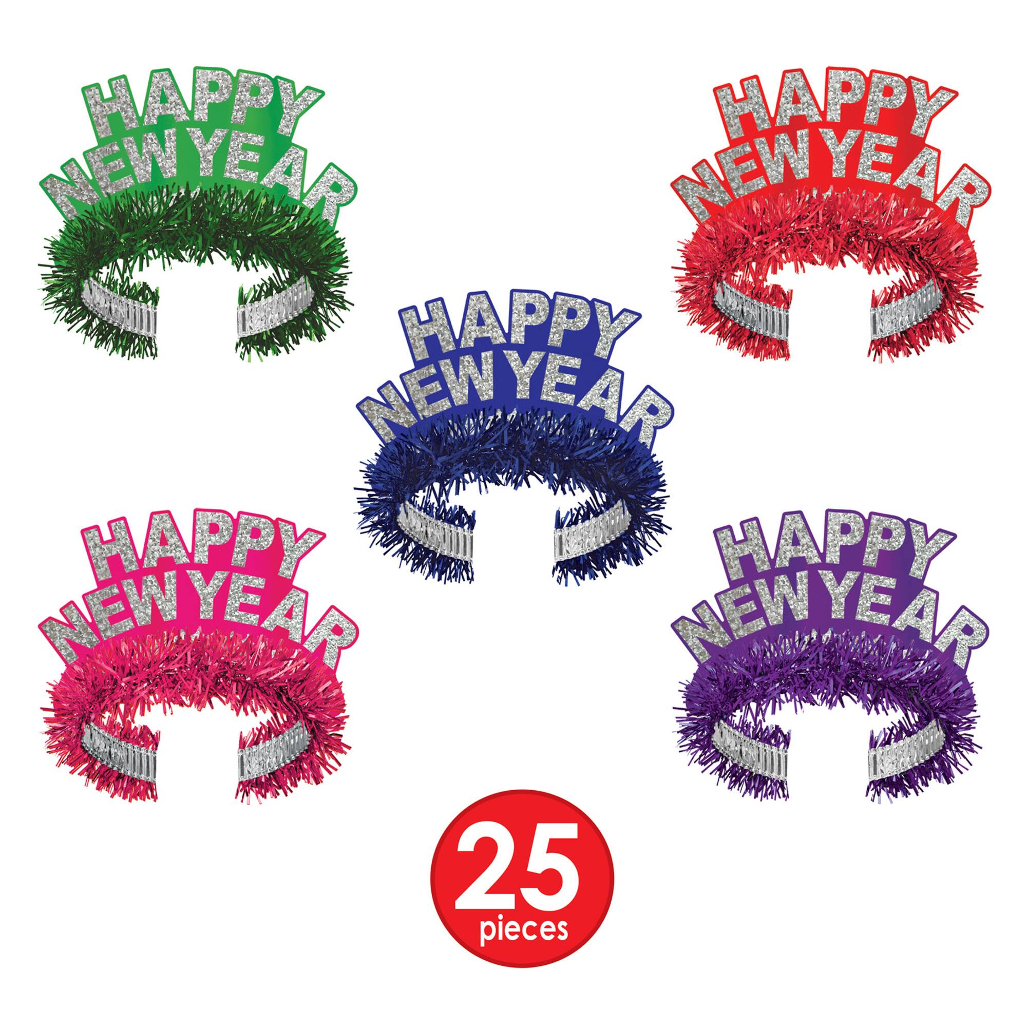 Beistle Black New Year The Big Top Hat Party Favor Kit for 50